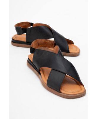 Broods Elastic Leather Slip On Sandals (Women)