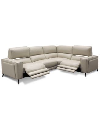 Neiwert 4-Pc. Leather Sofa Sectional with 2 Power Recliners