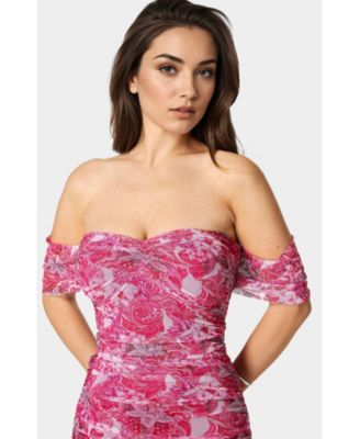 Women's Ruched Midi Dress