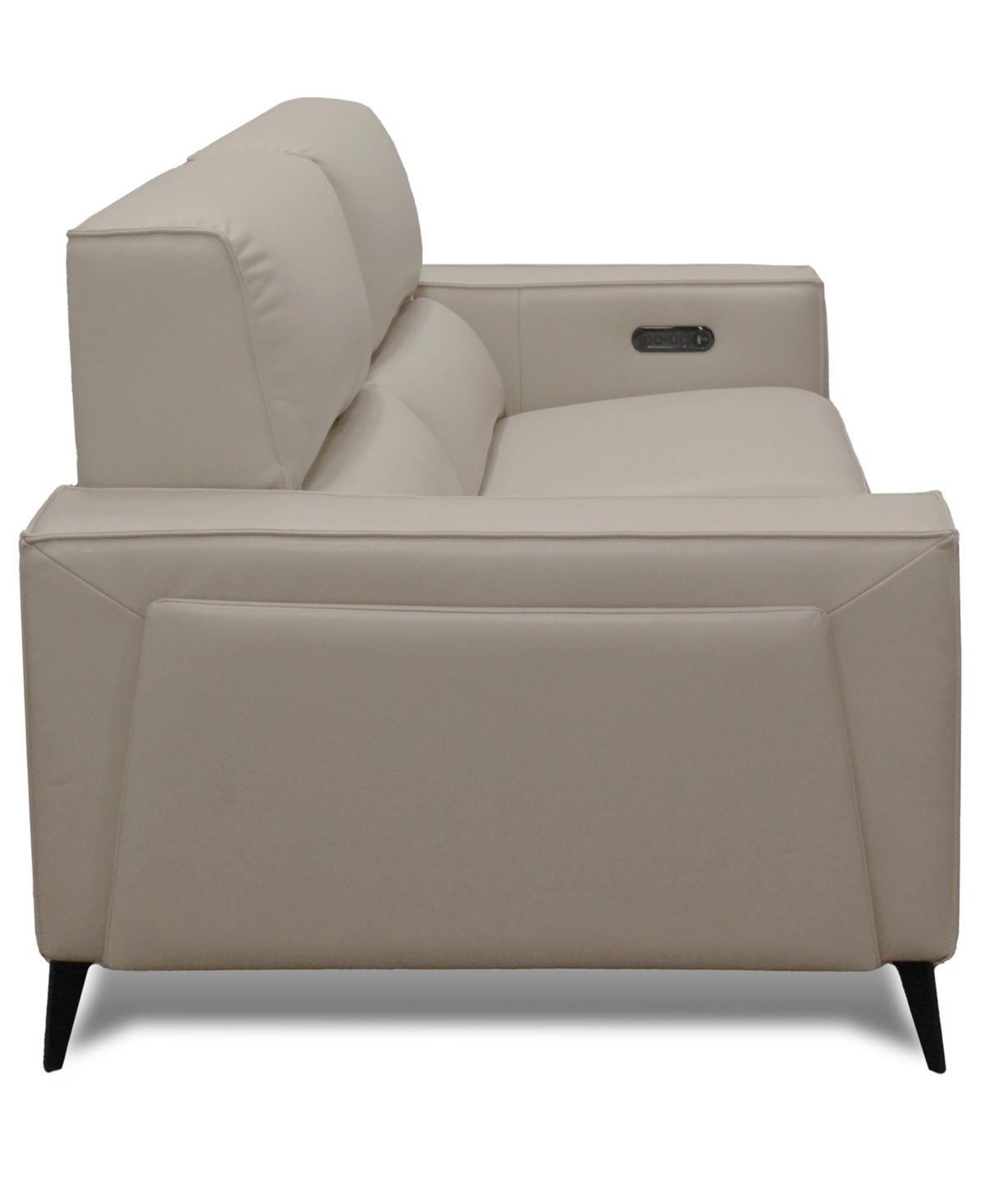 Macy's Neiwert 2-pc. Leather Sofa Sectional With 2 Power Recliners In Gray