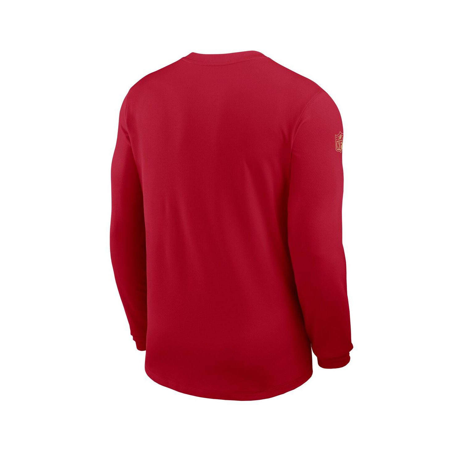 Men's Scarlet San Francisco 49ers Sideline Coach UV Performance Long Sleeve T-Shirt