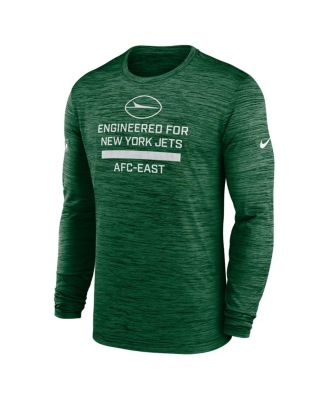 Men's Green New York Jets Sideline Velocity Performance Long Sleeve T-Shirt