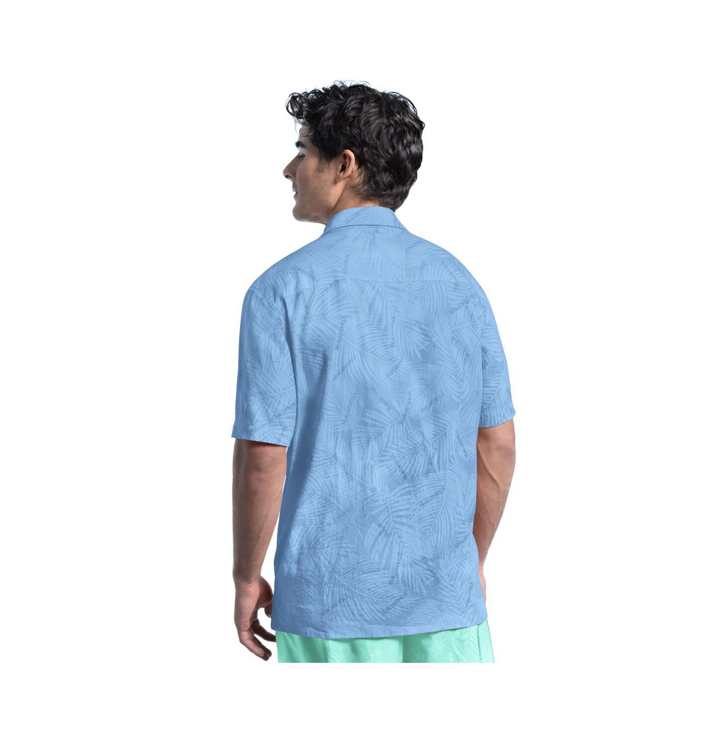 Мужская рубашка Margaritaville Blue Atlanta Braves Linen Party Button-Up — фото 2