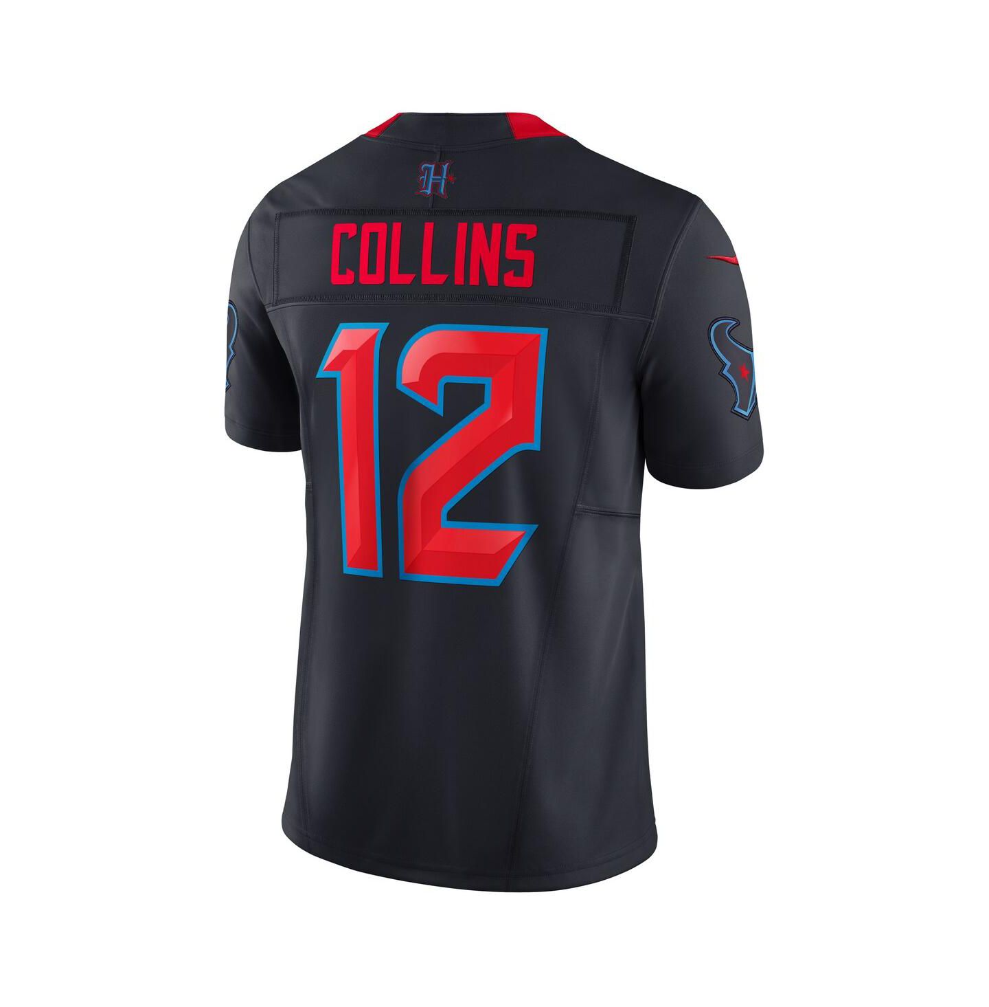 Мужской топ Nike Nico Collins Navy Houston Texans Alternate 2 Vapor F.U.S.E. Limited Jersey — фото 2