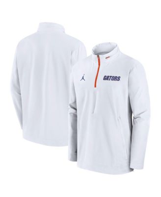 Jordan - Men's White Florida Gators Sideline Coaches Lightweight Quarter-Zip Jacket