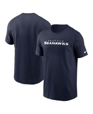 Nike - Men's College Navy Seattle Seahawks Primetime Wordmark Essential T-Shirt