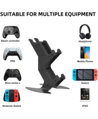 Universal Controller & Headset Stand – Aluminum Metal Holder for PS5, PS4, Xbox Series X|S, Xbox One, Nintendo Switch & PC Gamepads