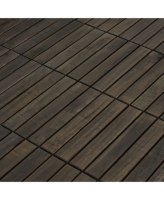 Acacia Deck Tiles Striped 12" x 12", 30 PCS