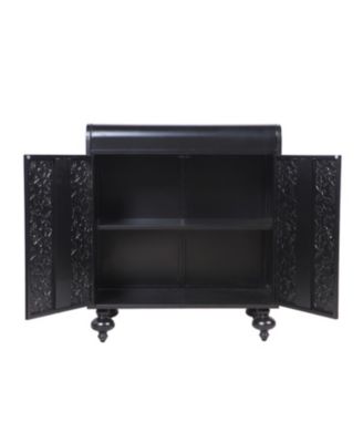 Wood Art Accent with 2 Doors Cabinet