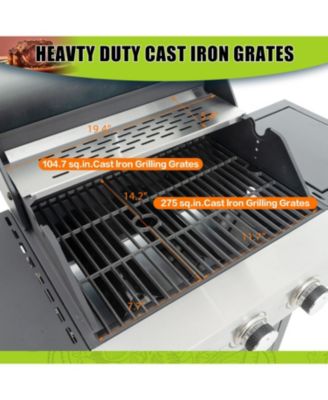 3-Burner Propane Gas Grill with Side Burner