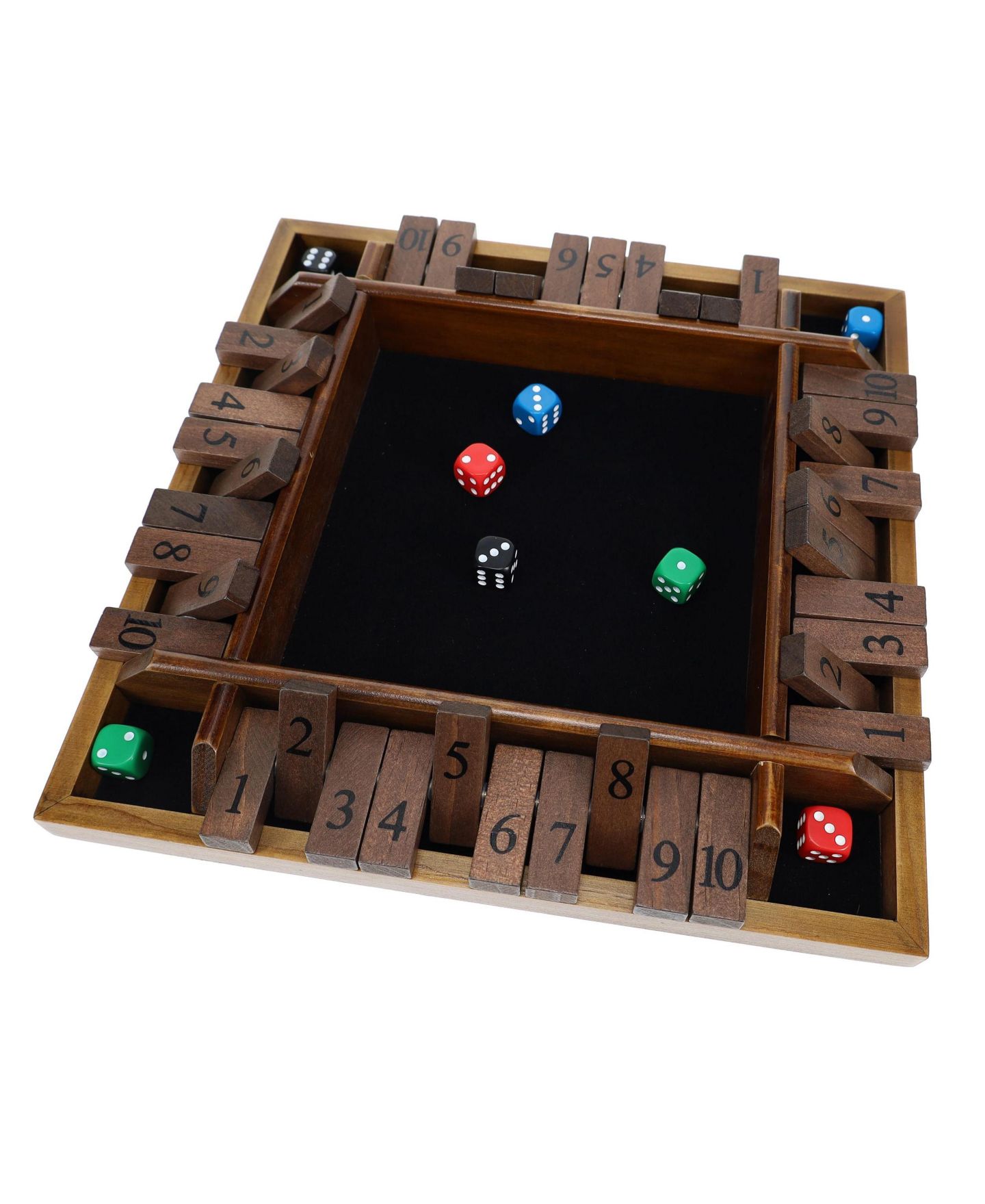 Деревянная настольная игра Pacific Shore Games Shut the Box на 4 игроков, от 14 лет, цвет: Орех — фото 1