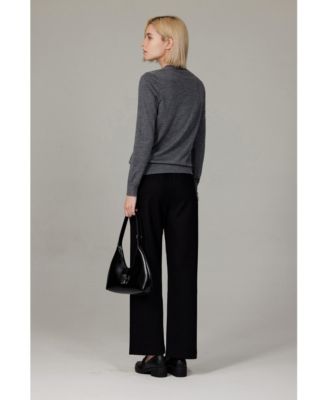 Women's Merino Wool Light Weight Cardigan Ultra Soft Fine Gauge V Neck Sweaters