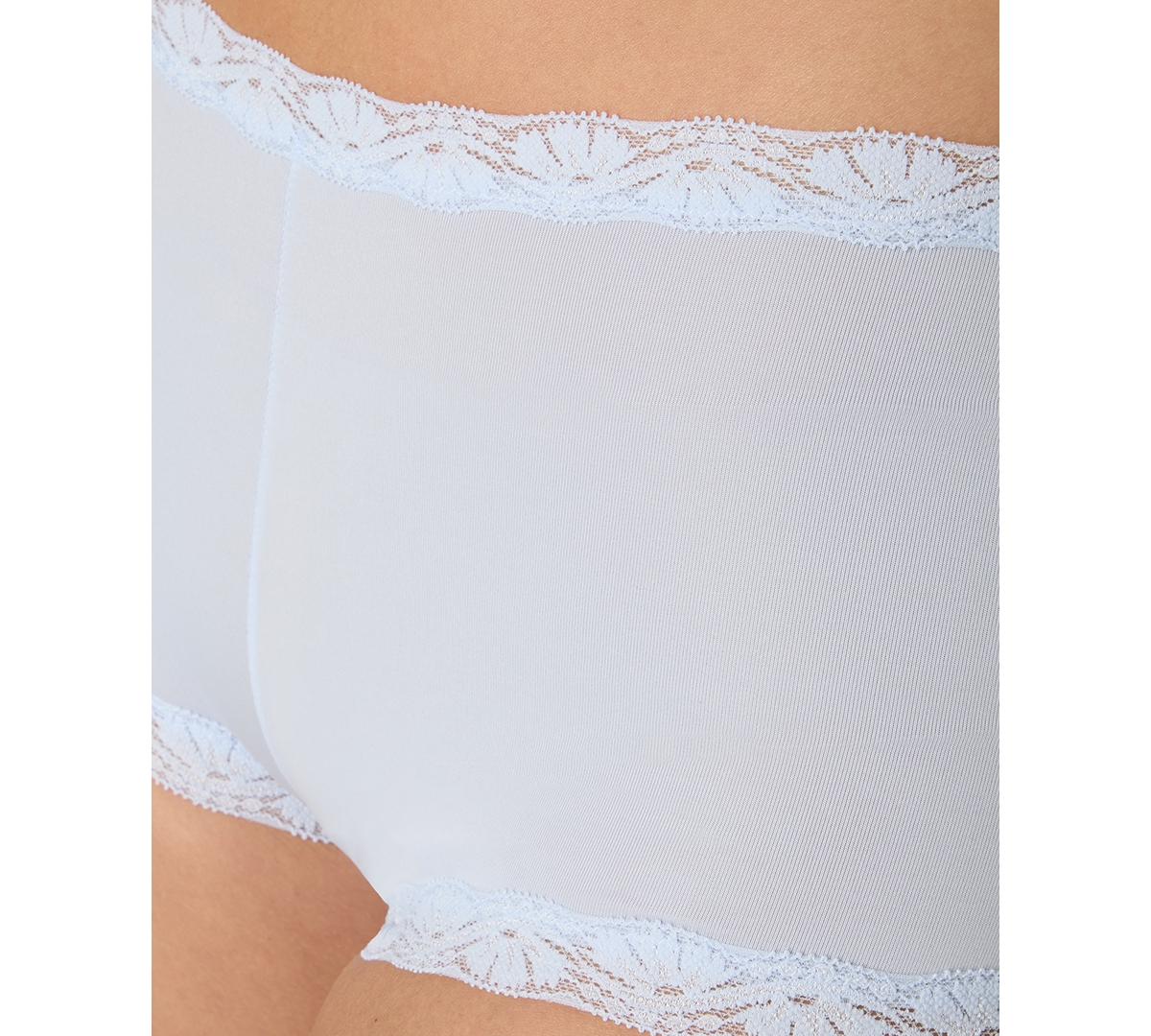 Maidenform Lace Trim Microfiber Boyshort Underwear 40760 In Blue