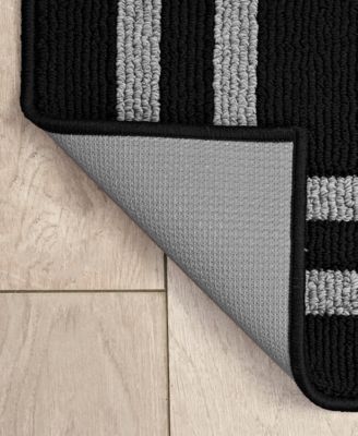 Double Line Border Tufted - Machine Washable Runner Rug, 26" x 96"