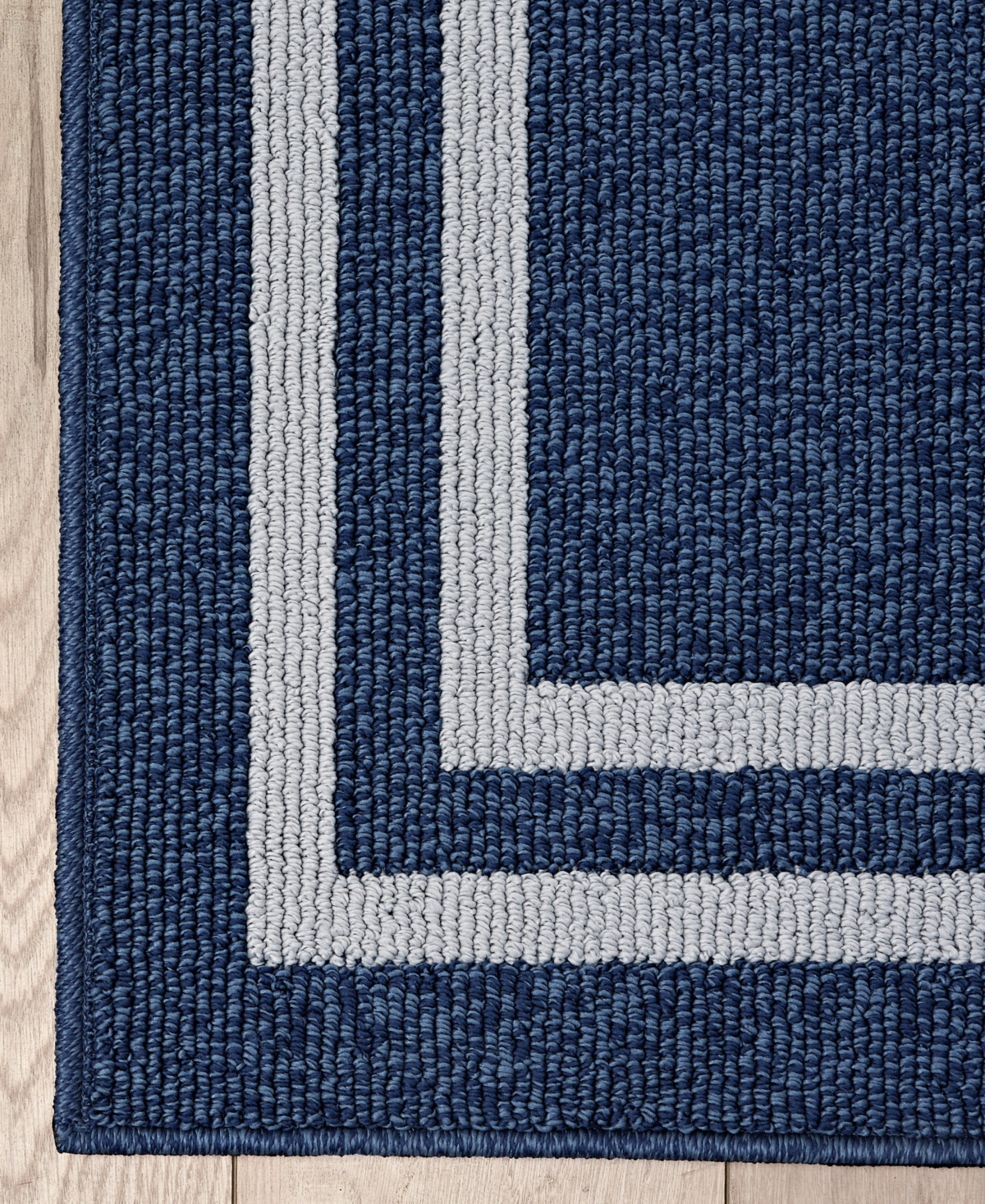 Jean Pierre Double Line Border Tufted - Machine Washable Runner Rug