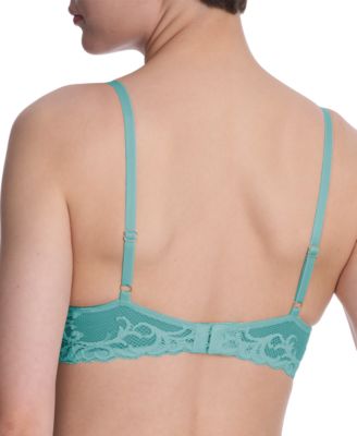 Women's Feathers Lace Contour Underwire Plunge Bra 730023