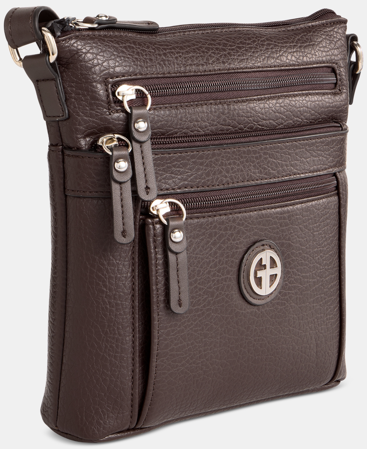 Giani Bernini Small Pebbled Crossbody, Macy's Exclusive In Brown