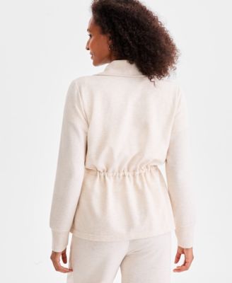 Luxsoft Fleece Front-Zip Drawstring-Waist Jacket, Macy's Exclusive