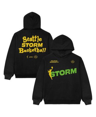 Playa Society - Men's and Women's Black Seattle Storm Team Pullover Hoodie