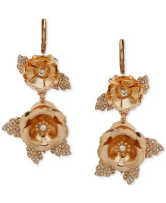lonna & lilly - Flower Stone Double Drop Earrings