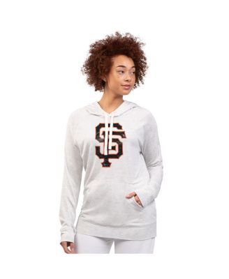 G-III 4Her by Carl Banks - Women's Oatmeal San Francisco Giants Pregame Pullover Hoodie