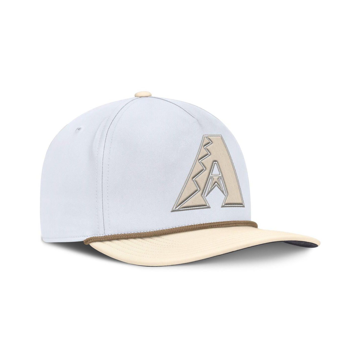 Мужская кепка Nike White/Cream Arizona Diamondbacks Pro Performance Snapback Hat — фото 3