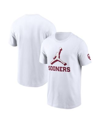 Jordan - Men's White Oklahoma Sooners Primetime 2-Hit Swoosh T-Shirt