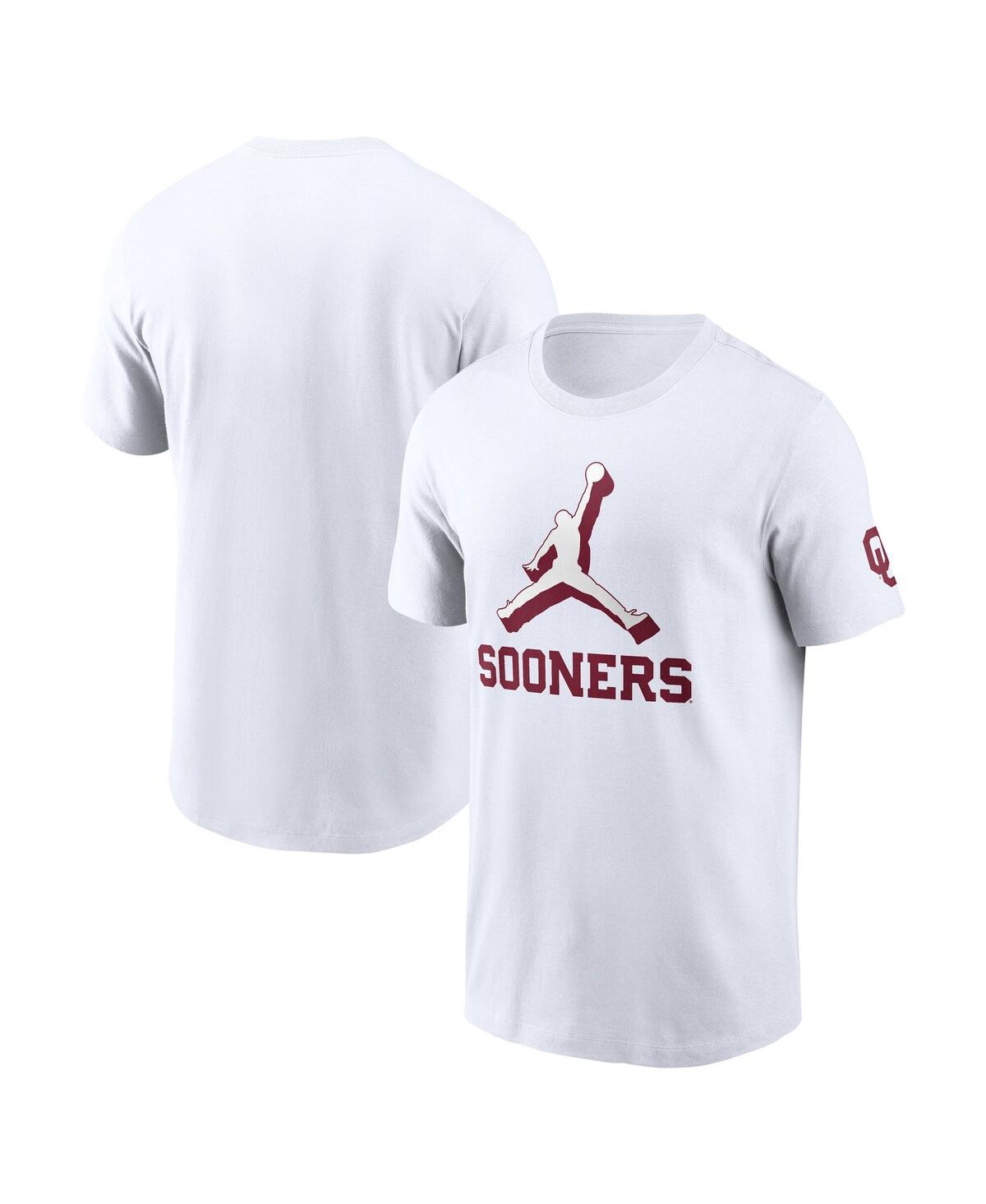 Jordan Men's White Michigan Wolverines Primetime 2-hit Swoosh T-shirt In White