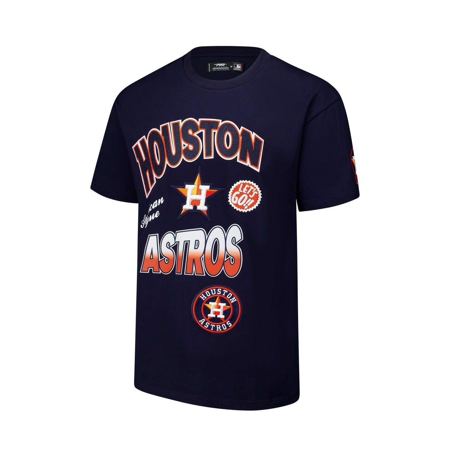 Мужская футболка Pro Standard Navy Houston Astros Turn It Up Dropped Shoulder — фото 3