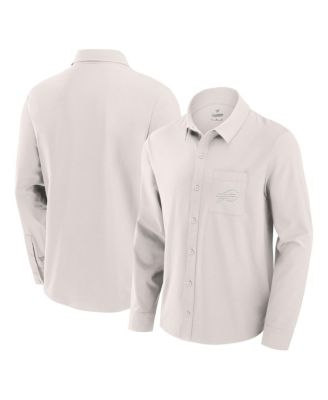 Fanatics - Men's Cream Buffalo Bills Front Office Long Sleeve Button-Up Shirt