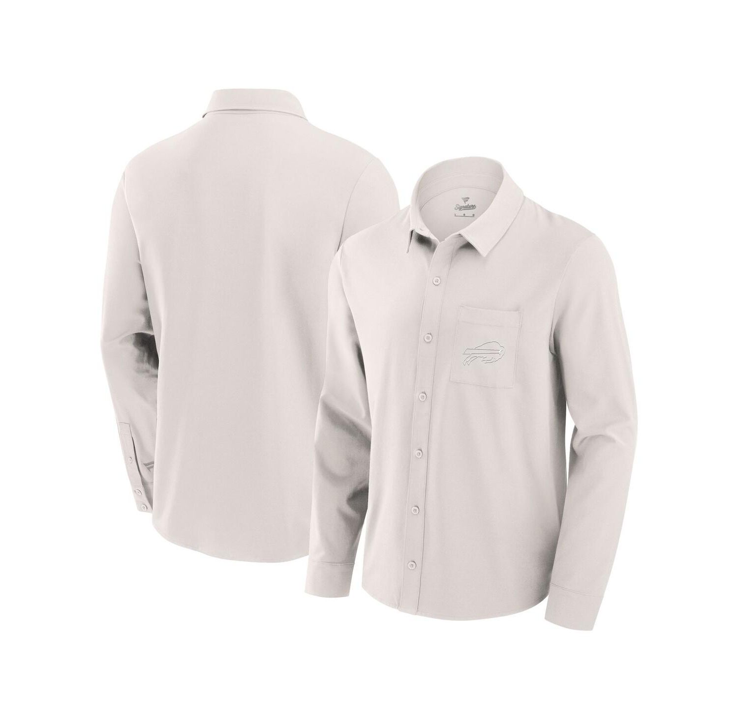 Men's Cream Buffalo Bills Front Office Long Sleeve Button-Up Shirt