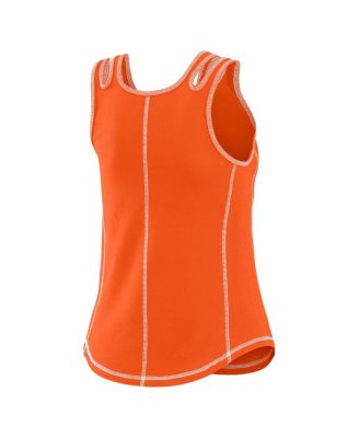 Women's Orange New York Mets Contrast Stitch Tank Top
