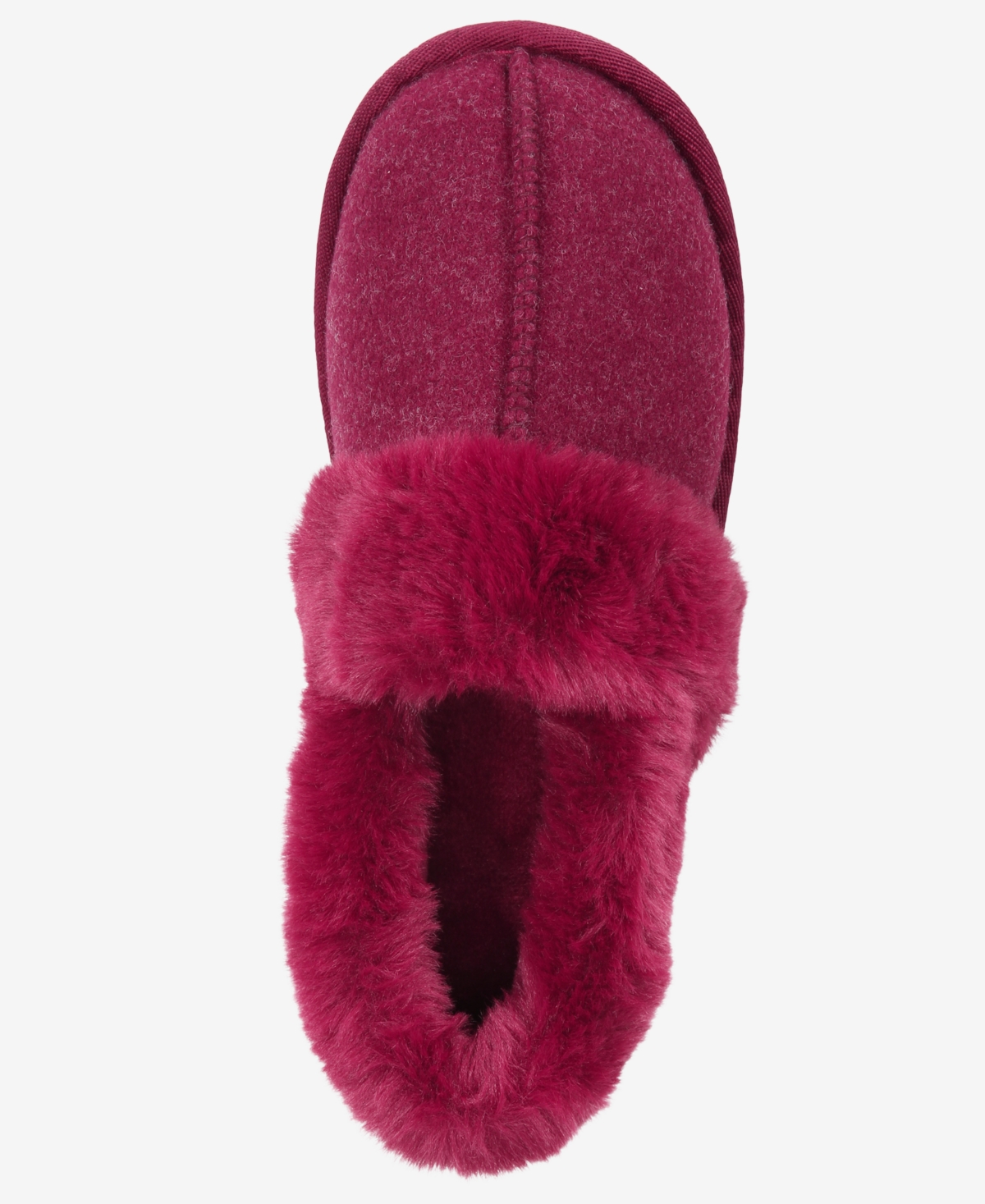 Charter Club Women's Faux-fur-lined Slippers, Macy's Exclusive In Burgundy