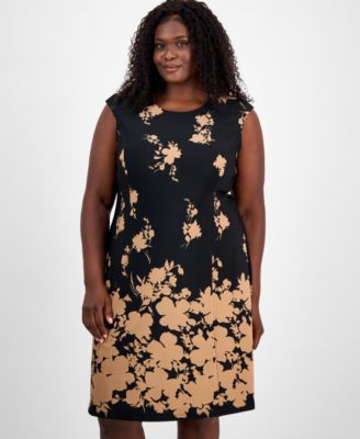Plus Size Floral-Print Fit & Flare Dress