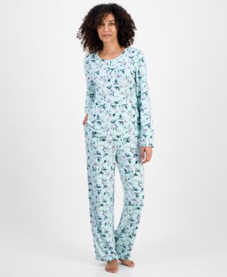Women's 2-Pc. Printed Long-Sleeve Packaged Pajamas Set, Created for Macy's