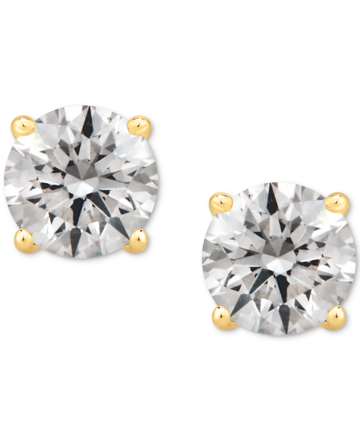 Gia Certified Diamonds Gia Certified Diamond Stud Earrings (1-1/2 Ct. T.w.) In 14k Gold In Gold