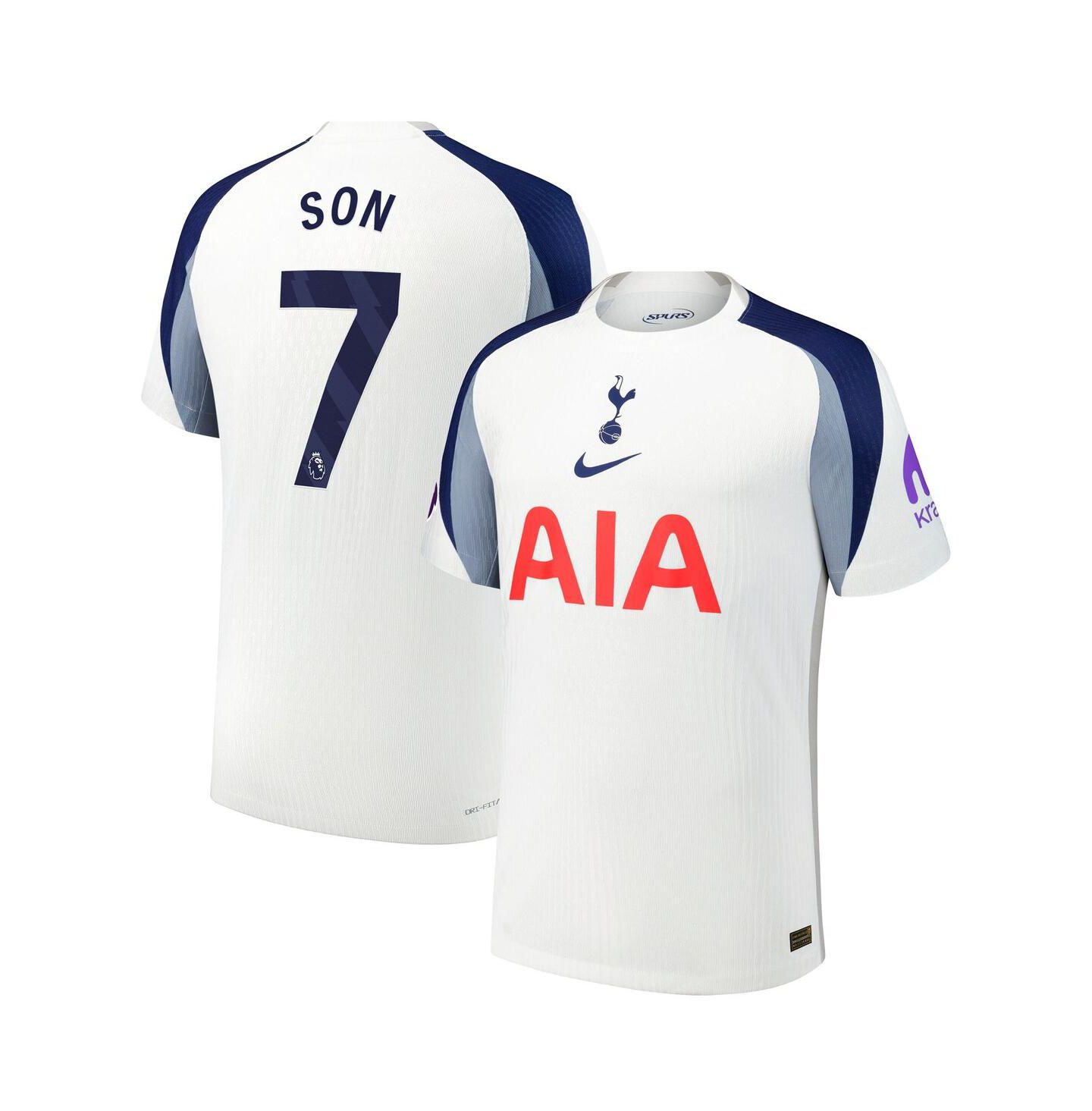 Мужской топ Nike Son Heung-Min White Tottenham Hotspur 2025/26 Home Authentic Jersey — фото 1