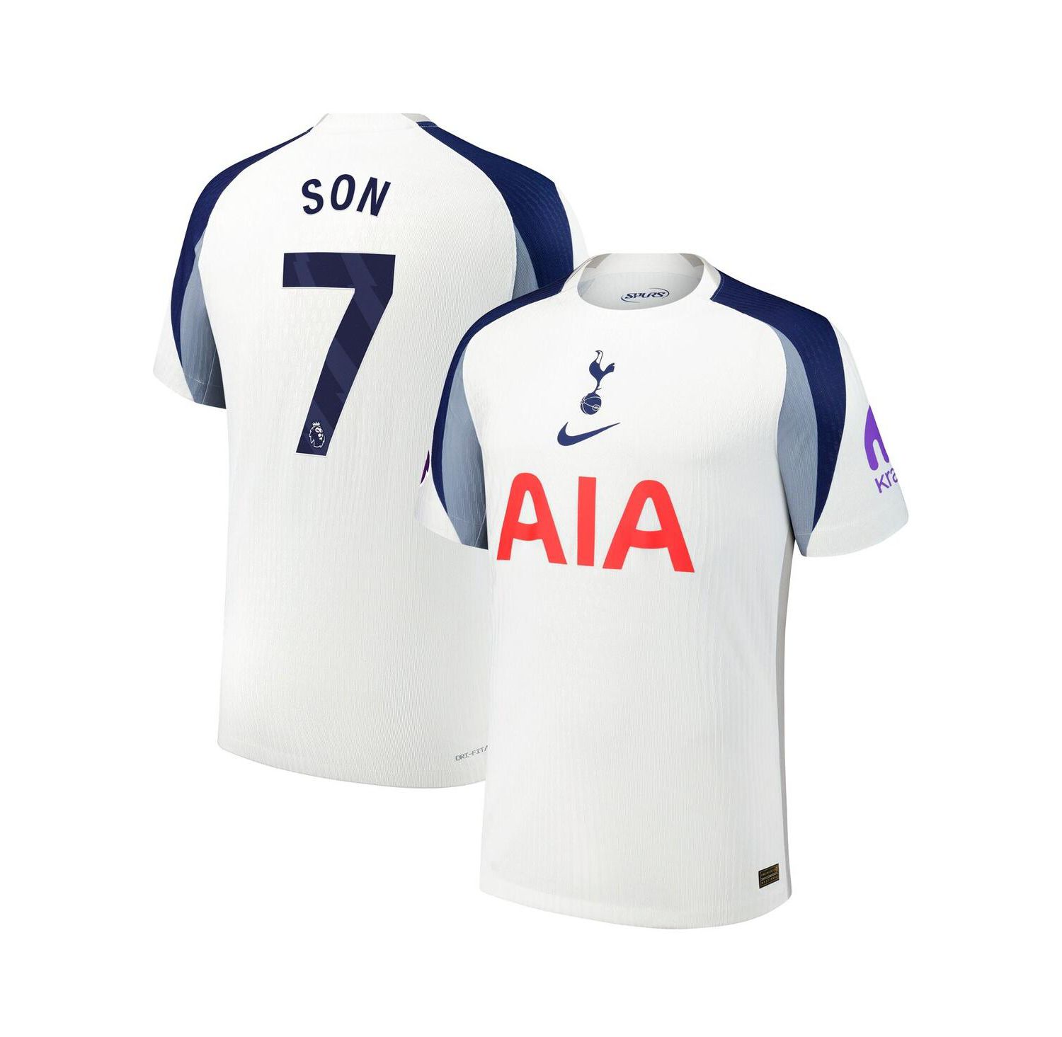 Men's Son Heung-Min White Tottenham Hotspur 2025/26 Home Authentic Jersey