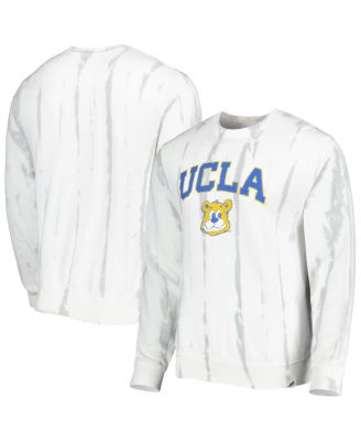 League Collegiate Wear - Men's White/Silver UCLA Bruins Classic Arch Dye Terry Pullover Sweatshirt