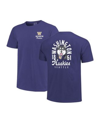 Men's Purple Washington Huskies Comfort Colors Mascot Overlay T-Shirt
