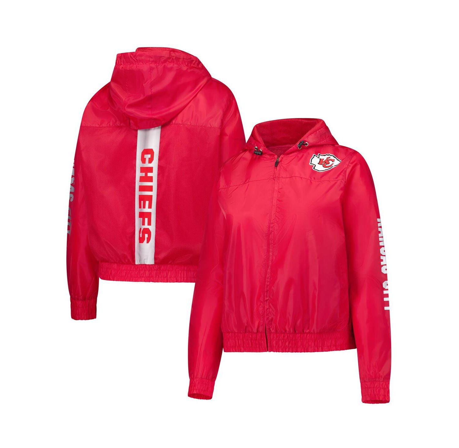 Women's Red Kansas City Chiefs Full Zip Hoodie Jacket