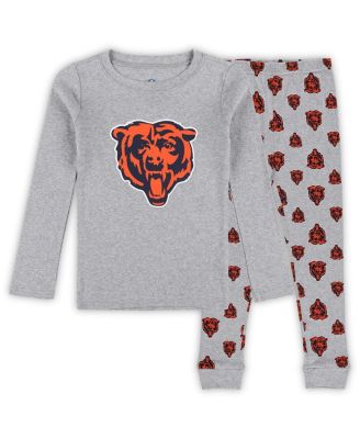 Outerstuff - Preschool 2-Piece Heather Gray Chicago Bears Long Sleeve T-Shirt and Pants Sleep Set