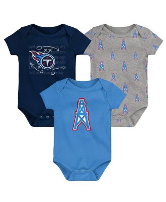 Outerstuff - Baby Boys and Girls 3-Pack Tennessee Titans Oilers Throwback Team Starter Bodysuit
