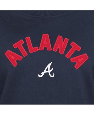 Women's Navy Atlanta Braves Game Day Color Pullover Sweatshirt