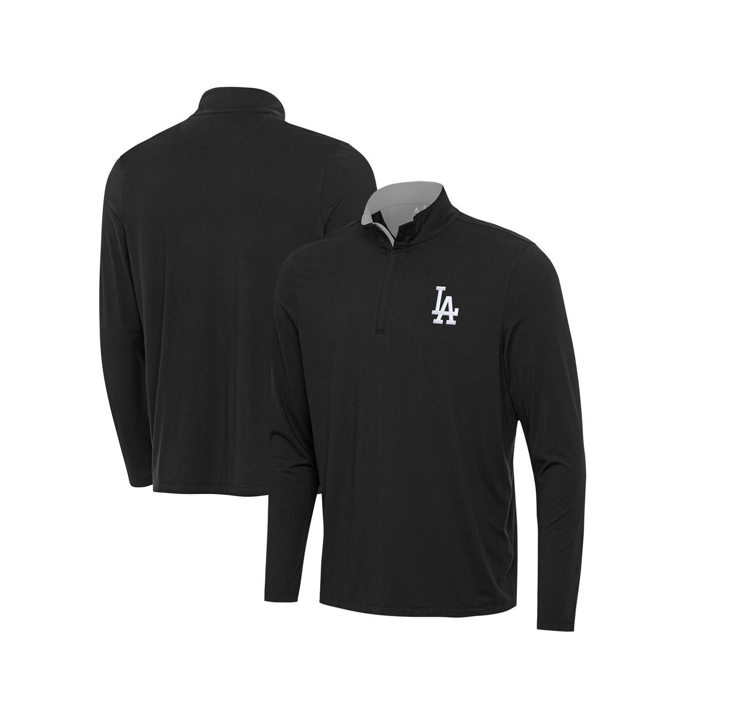 Men's Black Los Angeles Dodgers Content Quarter-Zip Hoodie