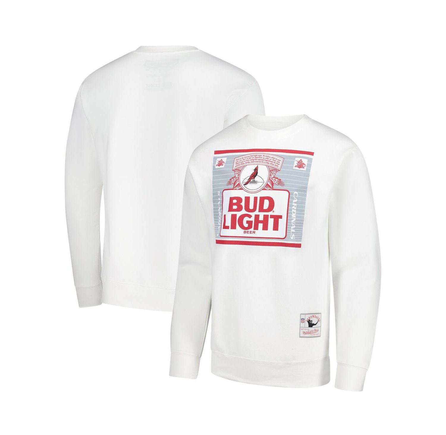 Men's x Bud Light White Arizona Cardinals The Crest Pullover Sweatshirt