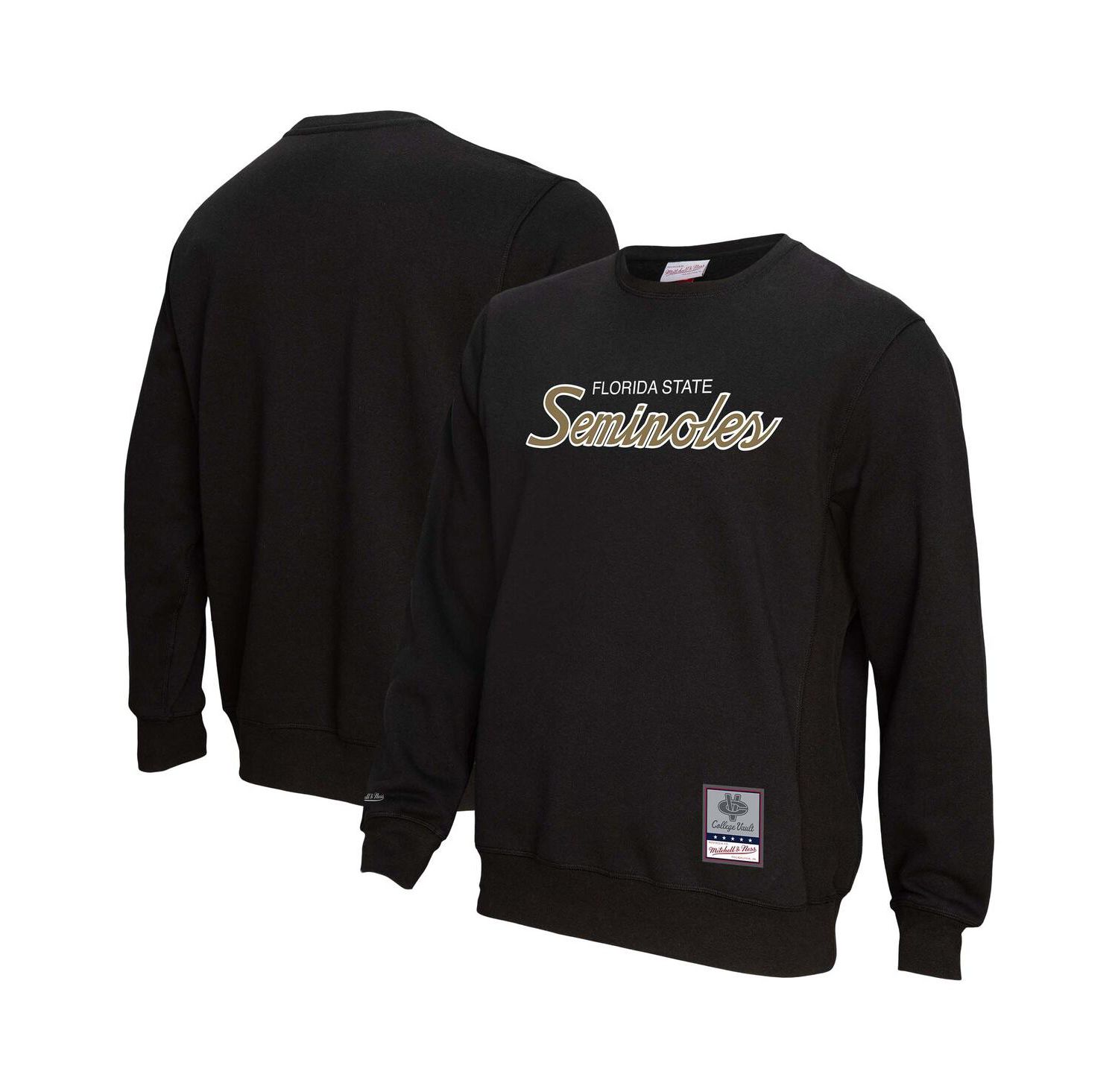 Men's Black Florida State Seminoles Elite Script Pullover Sweatshirt