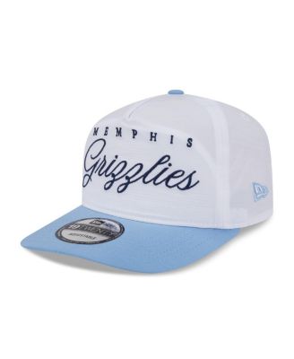 Men's White/Light Blue Memphis Grizzlies 2025 NBA Draft On-Stage Nylon 19TWENTY Adjustable Hat