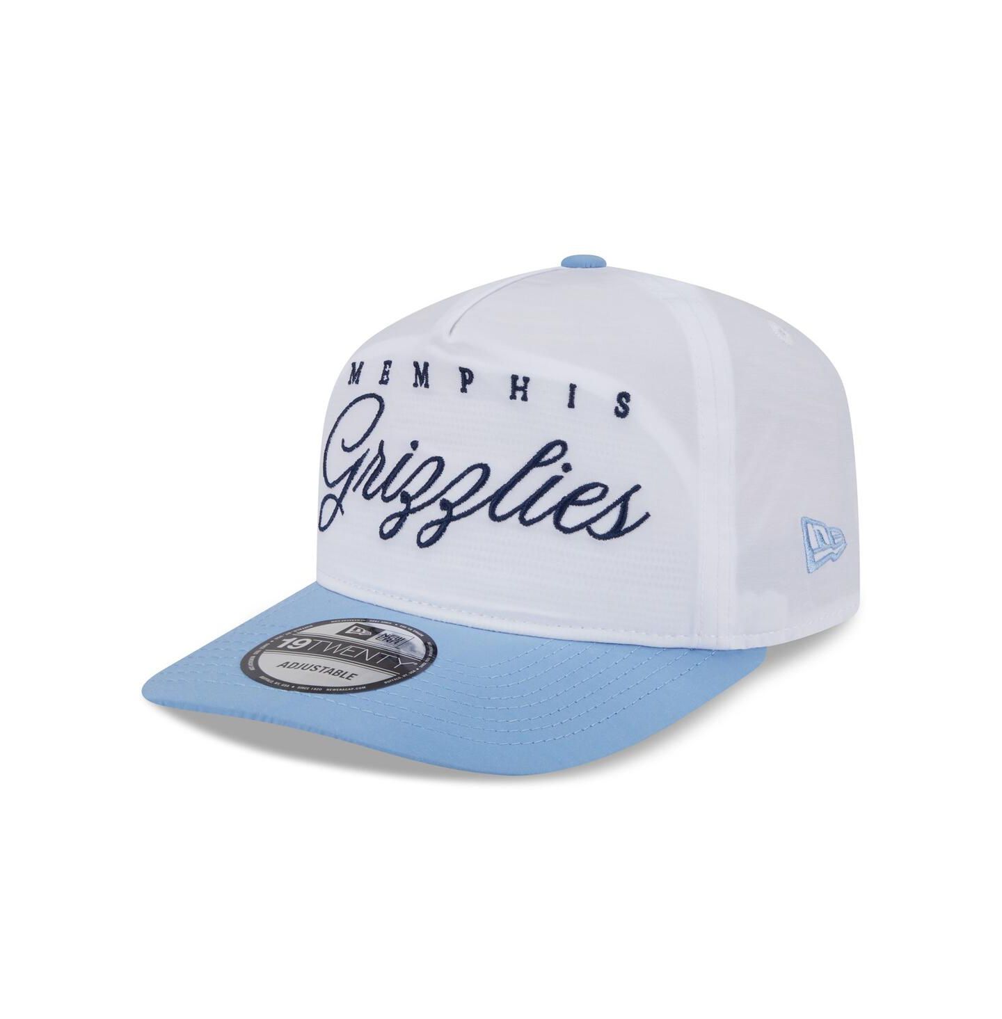 Мужская кепка New Era White/Light Blue Memphis Grizzlies 2025 NBA Draft On-Stage Nylon 19TWENTY Adjustable Hat — фото 3