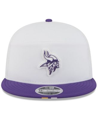 Men's White/Purple Minnesota Vikings 2025 NFL Training Camp Split Panel 9FIFTY Snapback Hat